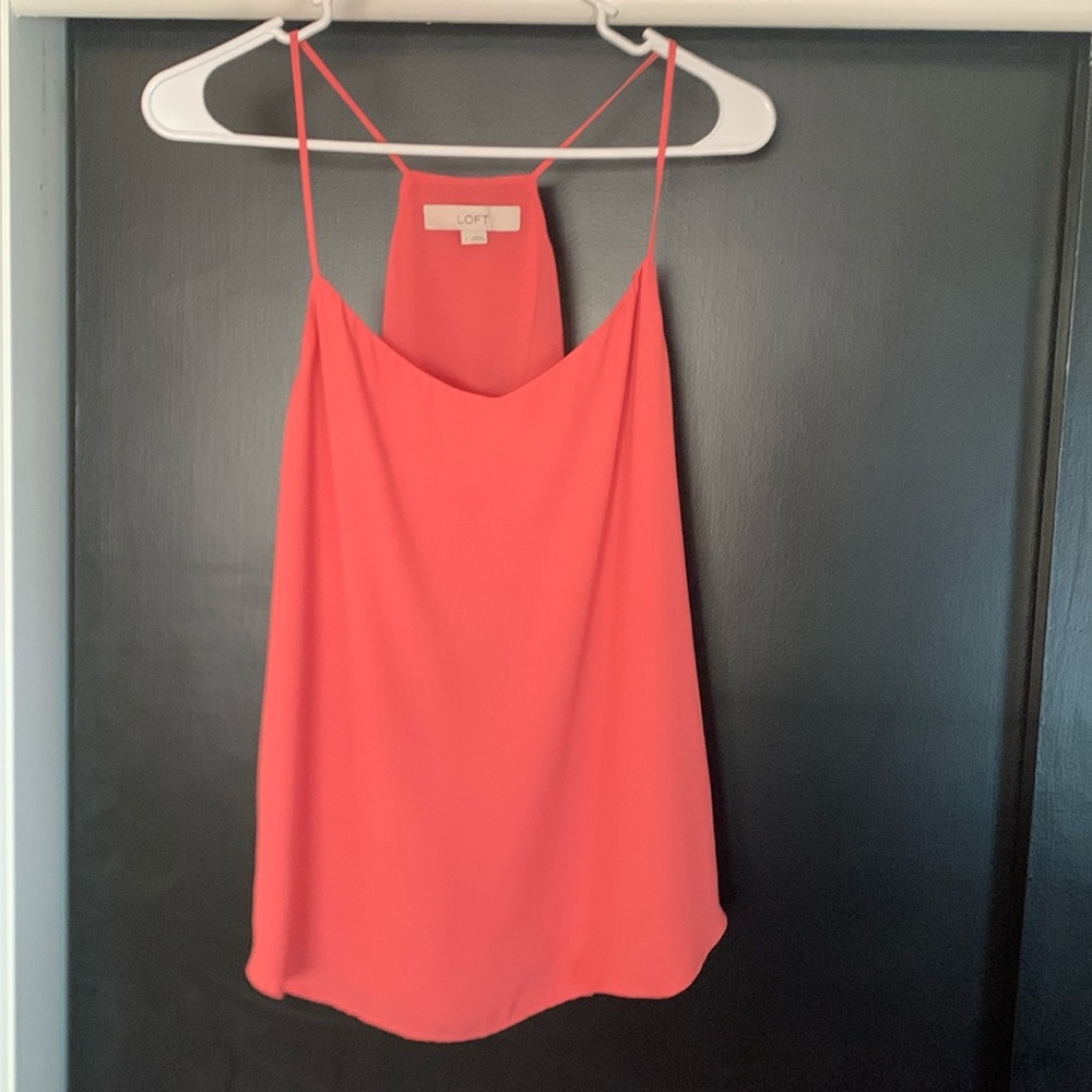 Ann Taylor Loft Strappy Razorback Tank in Rose - size: US S